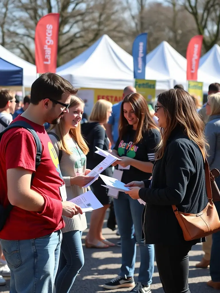 A photograph of La Marche Etaploise members volunteering at a community event in Étaples, showcasing their dedication to giving back and supporting local initiatives.